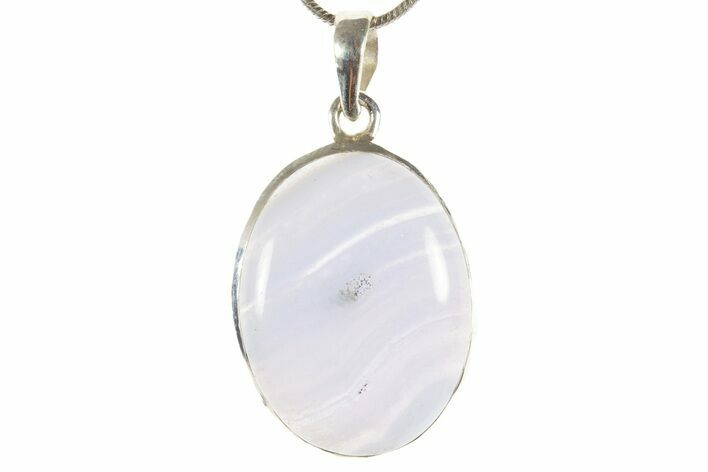 Blue Lace Agate Pendant (Necklace) - Sterling Silver #369910